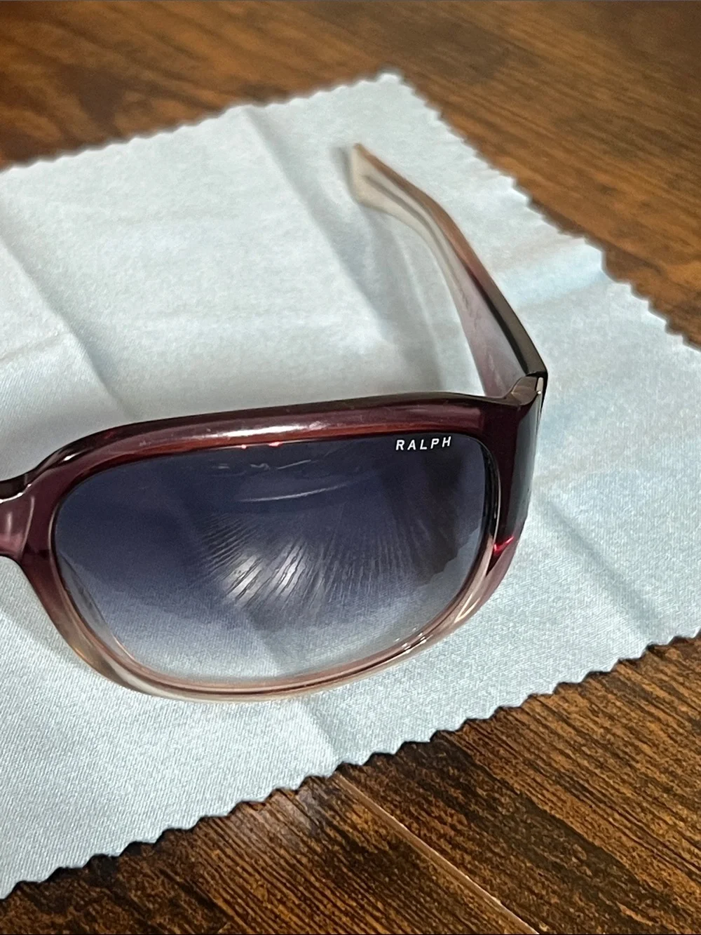 Ralph Lauren Purple Gradient Frame Sunglasses with Dark Gradient Lenses